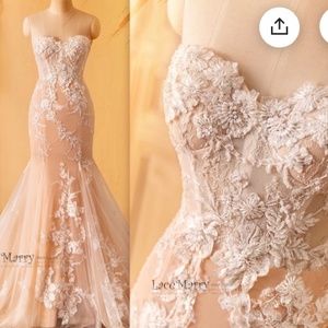 Beaded/lace wedding dress